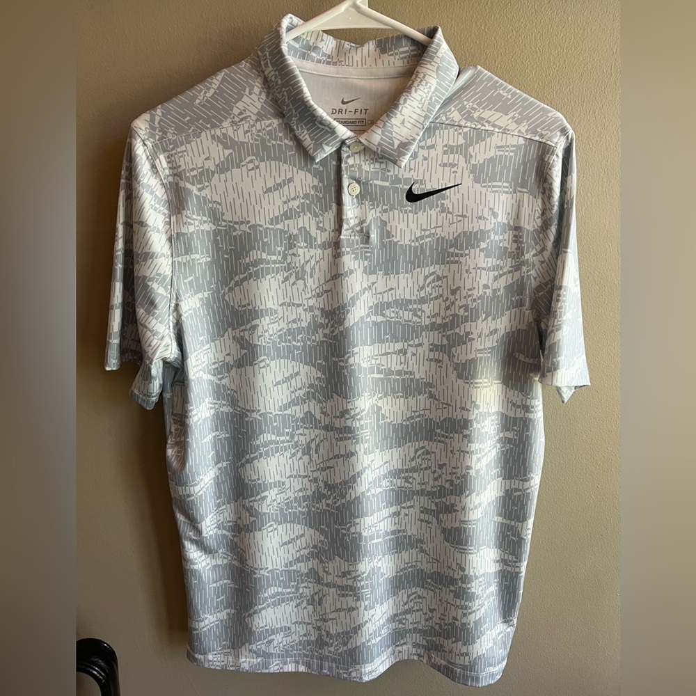 Nike Golf Polo Grey Camo Size XL